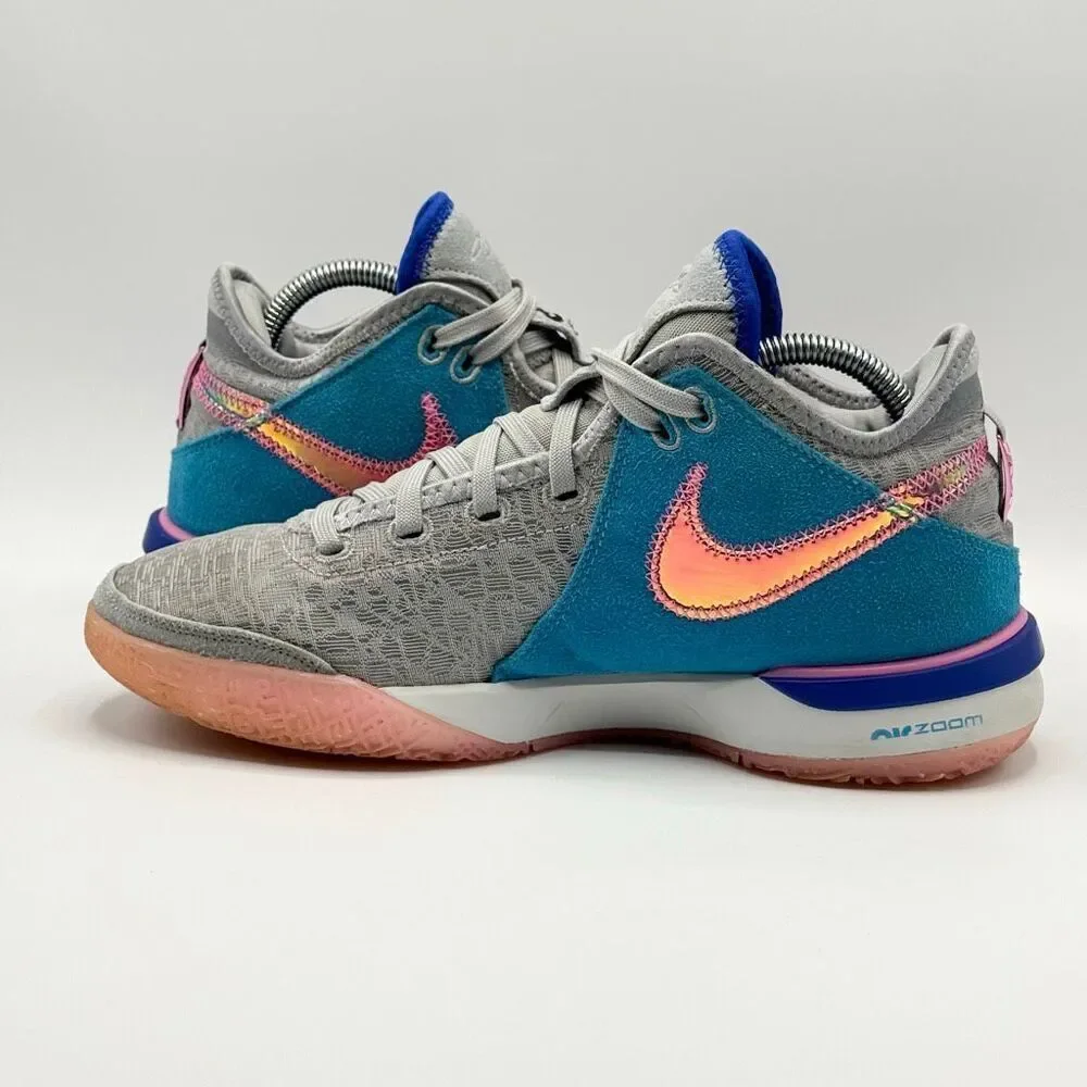 Nike Zoom LeBron NXXT Gen basketball Shoe Wolf Grey and Pink Spell - US Big Kids
